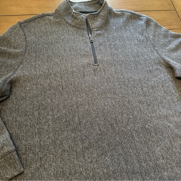Croft & Barrow Mens Pullover Sweater Size XXL Gray Quarter Zip Long Sleeve - Picture 9 of 12